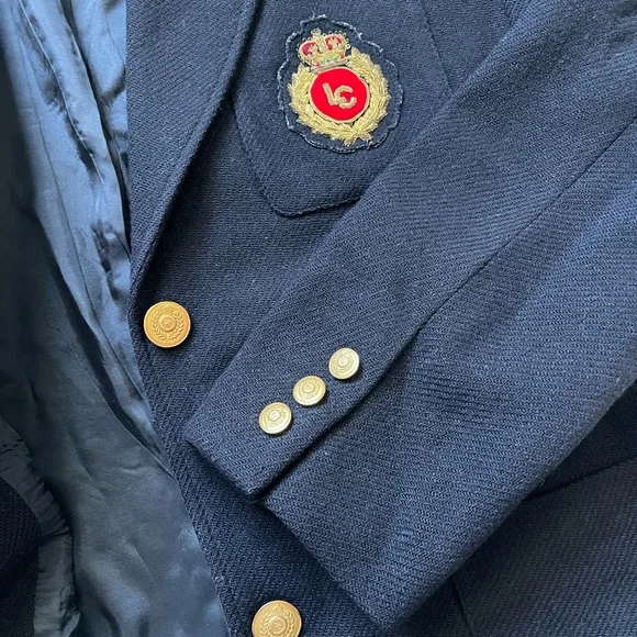 Vintage Liz Claiborne Navy Wool Blazer | Size Medium - Picture 5 of 6